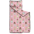 thumbnail image 2 of Princess and Ballerina Pink Pattern Teens Toddler Nap Mat with Pillow, Sleeping Mat Bag for Preschool Daycare 51"x22", 2 of 6