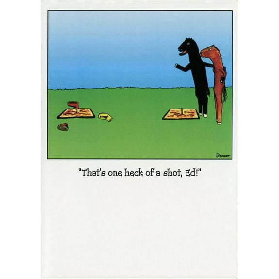 Curiosities Greeting Cards Horse Shoes Funny / Humorous Congratulations Card