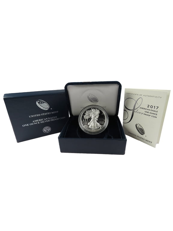 Collectible 2017-W Proof $1 American Silver Eagle Box, OGP & COA