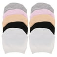 thumbnail image 4 of 10 Pairs of Cotton Half Socks Toe Topper Liner Socks Toe Cover Socks Invisible Socks for Lady (Black White Pink Grey Skin Color), 4 of 7