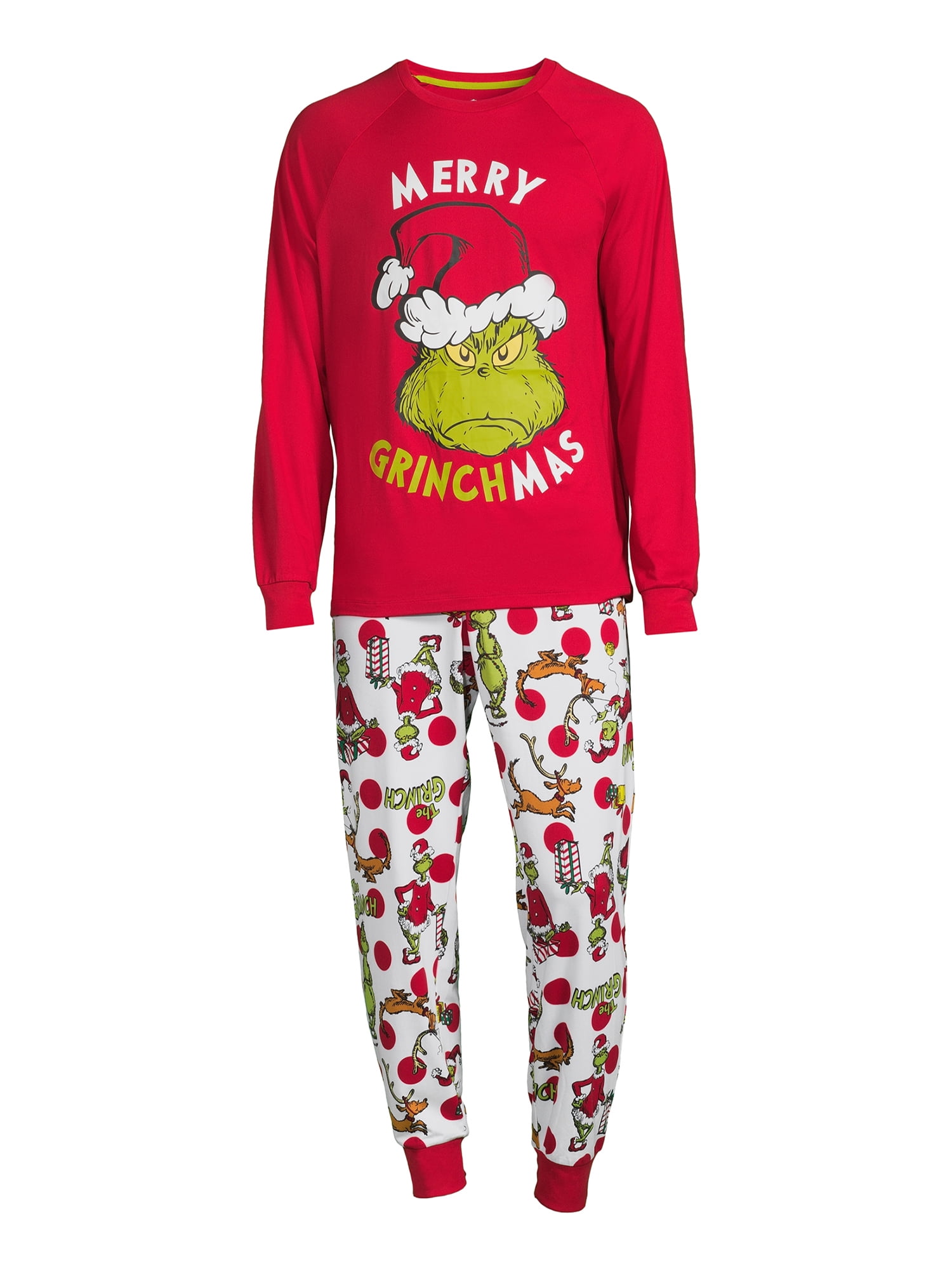 Dr. Seuss Grinch Pet Matching Holiday Family Pajama Top Sizes