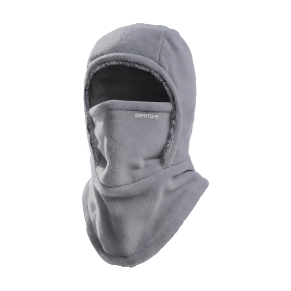 PMVFHDE Winter Lined Neck Gaiter Thermal Windproof Face Scarf Hood For Outdoor Cold Weather Activities Light Gray