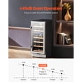 thumbnail image 4 of VEVOR Wine Cooler 28 Bottle Dual Zone Mini Wine Fridge with Glass Door Temp Control, 4 of 9