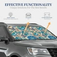 thumbnail image 4 of Bingfone Vintage Floral Butterflies Windshield Sun Shade 2-Piece Foldable Car Front Window Sunshade For Most Sedans Suv Truck - Auto Sun Blocker Visor Protector Blocks Max Uv Rays - Large, 4 of 7
