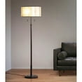 thumbnail image 4 of HomeGlam The Grande 55"~66"H Adjustable Floor Lamp_DarkBronze Empire_WhiteShade, 4 of 5