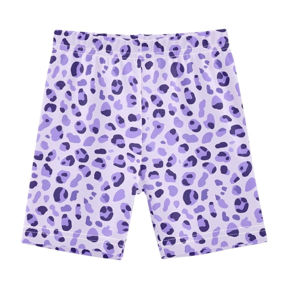 joogoo Leopard Purple-a1 Girls Lined Shorts Bike Dance Bottoms 6T