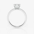 thumbnail image 2 of Zoya Jewel 14K White Gold Plated Wedding Anniversary Ring - 1.5 Ct Excellent Emerald Cut Diamond for Women - Solitaire Halo Design Ring - Valentine’s Gift Jewelry, 2 of 2