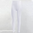 thumbnail image 2 of CPNG Girls Thin Cropped Leggings High Waisted Compression Pants Stretch Active Dance Yoga Tights for Kids Teen Workout Running(White,1-2 Years), 2 of 7