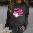thumbnail image 2 of VKOYWKM Breast Cancer T Shirt for Women Breast Cancer Awareness T-Shirt Long Sleeve Pink Ribbon Graphic Tee Tops Fall Crew Neck Loose Fit Breast Cancer Pullover Sweashirt, 2 of 5