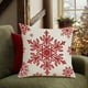 thumbnail image 1 of Fundas de Cojín Navideñas de 45X45 Cm con Estampado de Copos de Nieve y Ciervos En Rojo y Blanco. Fundas Decorativas para Cojines Decorativos Del Hogar, Sofá, Cama o Coche., 1 of 6