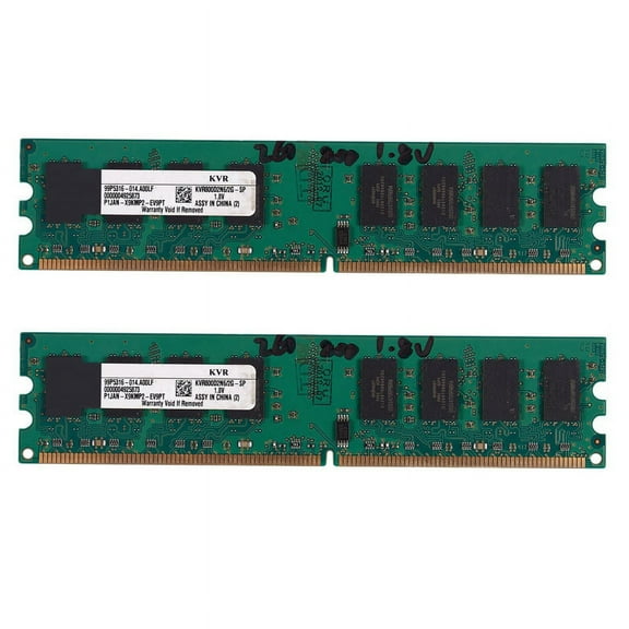 2X 2GB DDR2 PC2-6400 800MHz 240Pin 1.8V Desktop DIMM Memory RAM for , for AMD(2GB/800,W)