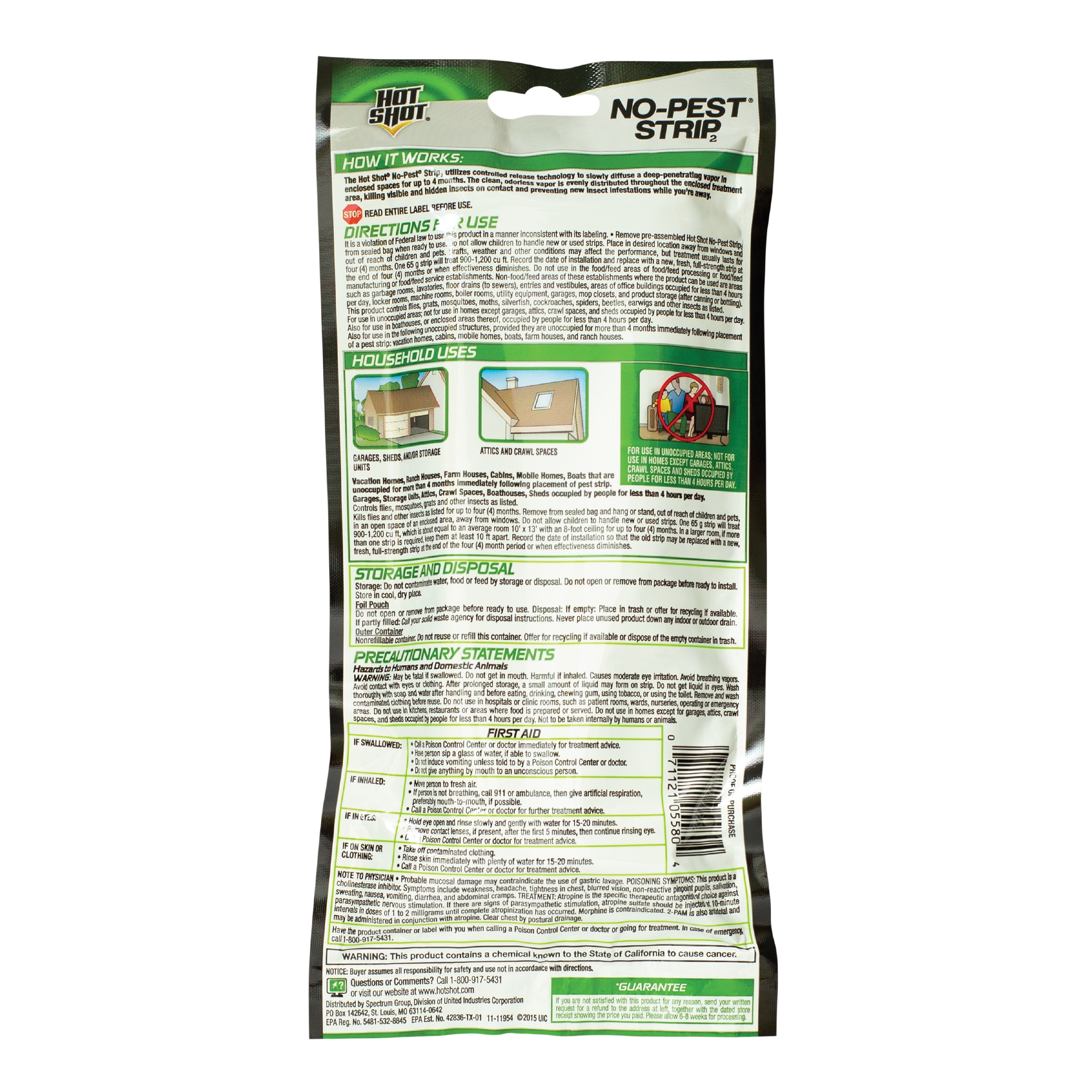 Hot Shot No-Pest Strip, Controlled Release Technology, 1-Count - image 2 of 5