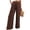 *Brown, variant on ClodeEU Women's Solid Color Drawstring Wide Leg Straight Pants with Pockets,Loose Fit Casual Long Trousers Green,Womens Plus M