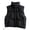Black1, variant on Jalioing Kids Winter Vest Coat Thick Warm Sleeveless Stand Collar Puffer Vest Solid Color Zipper Up Thermal Outerwear