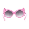 thumbnail image 4 of Girls Kids Size Kitty Cat Ear Whisker Round Plastic Sunglasses Pink Smoke, 4 of 4