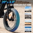 thumbnail image 5 of GUGOIS 20" * 4.0 Electric Bike for Adults/Teens, 750W Electric Mountain Bike, 48V 15.6Ah Battery Fat Tire Ebike, Full Suspension, USB-A, Max.28mph, UL2849, 5 of 11