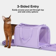 VETRESKA Pet Cat Dog Carrier Travel Airline Approved with Pockets Pad for Puppy Small Animal Violet