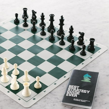Best Chess Set Ever - Triple Weighted Pieces - Green Silicone (Best Quality Dart Board)