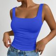 thumbnail image 5 of Fgvctg Womens Black Tank Top Tummy Control Shapewear Tank Tops U Neck Slim Fit Shapewear Bra Sleeveless Seamless Compression Stretchy Bras Plus Size Workout Camisole Top Royal Blue L, 5 of 6