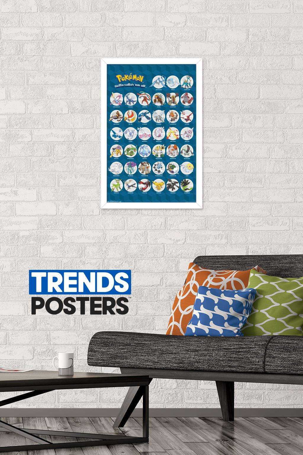 Pokemon - Legendary Wall Poster, 14.725" x 22.375", Framed
