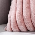 thumbnail image 4 of Pack of 2 Zstar Faux PlushThrow Pillow Covers Striped Soft Pillowcase Cushion Covers for Couch Bedroom 12x20inch Pink, 4 of 5