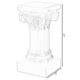 thumbnail image 6 of Decorative Modern Fiberglass White Plinth Roman Style Column Ionic Pedestal Vase Stand for Wedding, Living Room, or, 6 of 9