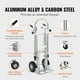 thumbnail image 3 of VEVOR Carretilla de mano plegable de aluminio, dise?o 4 en 1, capacidad de 1000 libras, carro plegable industrial resistente, carro con ruedas de goma para transporte y mudanza en almacen, 3 of 8