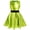 Green, variant on Girl Shiny Metallic Dress Toddler Holographic Skater Dress Metallic Music Festivals Birthday 80s Sparkly Outfits Kids Alien Halloween 90s Prom Swing Skater Dress 9-10 Years Silver