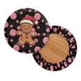 thumbnail image 2 of ZIATUBLE Christmas Gingerbread Man Stool Cushion Covers Round Bar Stool Covers Set of 2 Piece Chair Seat Cushion Slipcover Dustproof Soft Bar Stool Seat Cover Size S Daily Decor, 2 of 6
