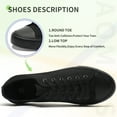thumbnail image 3 of AOMAIS Womens Canvas Fashion Sneakers Classic Low Top Fabric Shoes Casual Walking Canvas Flats Cute Lace Up Tennis Shoes for Lady(All Black US6), 3 of 7