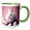 Green/White, variant on 3drose, Fluffy White Rabbit in a Nest with Eggs Easter, 11oz Magic Transforming Mug