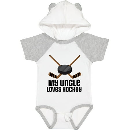 

Inktastic My Uncle Loves Hockey Gift Baby Boy or Baby Girl Bodysuit