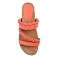 thumbnail image 4 of Women's Journee Collection Colette Strappy Slide Coral Faux Leather 10 M, 4 of 7