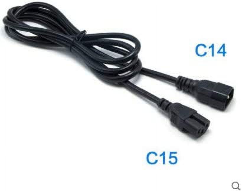 Tekit C14 to C15 Power Cord, IEC320 C14 Male to C15 Female Power Extension Cable Cord,10A 250V,16AWG(C14 to C15 10ft)