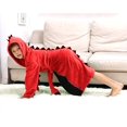 thumbnail image 3 of Boys' Girls Plush Hooded Bathrobe - Dinosaur Fleece Sleep Robe, 3 of 7