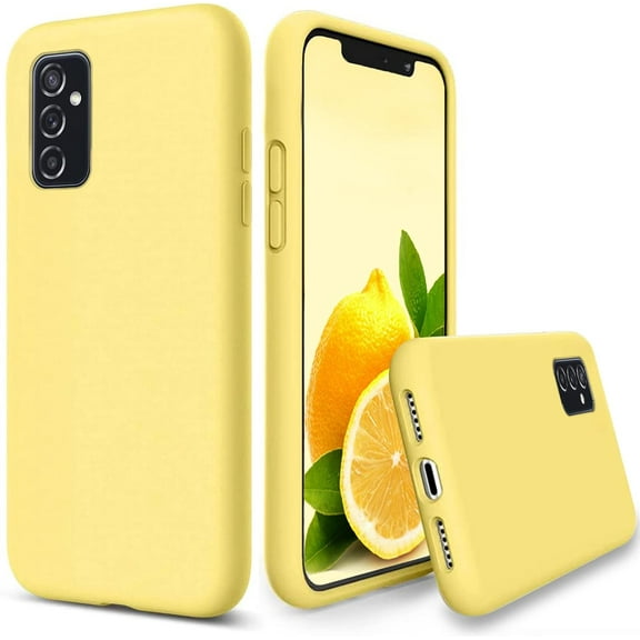 Case for Samsung galaxy A15 Phone Case,Soft slim Silicone Case Anti-Scratch Shockproof with Microfiber Lining Protective Shell Cover for Samsung galaxy A15 Yellow