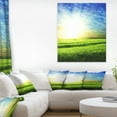thumbnail image 1 of Bright Green Field At Sunrise - Oversized Landscape Canvas Art, 1 of 3