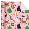thumbnail image 2 of Papel de regalo navideño para gatos WRAPAHOLIC, 43 x 10 m, color rosa, 2 of 7