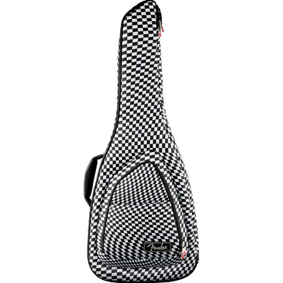 Fender Model FE620 20mm Padded Electric Guitar Gig Bag, Wavy Checkerboard