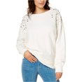 thumbnail image 1 of Joe's Womens Embellished Sweatshirt, White, Medium, 1 of 1