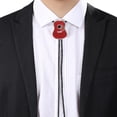 thumbnail image 2 of Hombres 3D Cowboy Bolo Tie Retro Forma de Guitarra Bolo Tie Jewelry , rojo Salvador Corbata de bolo para hombre, 2 of 10