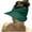 Army Green, variant on Sun Visor Hats for Women raw Wide Brimmed Hat Roll Up Foldable Beach Hat Summer Sun Protection Ponytail Hat Empty Top for Outdoor Activities