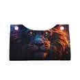 thumbnail image 4 of Lsque Forest Cool Lion Printed Long Tissue Box Cover Holder, Facial Paper Organizer Dispenser,Triangle with Bottom Belt, PVC Leather Decorative Organizer, 4 of 9