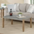 thumbnail image 3 of Alaterre Furniture Newport 36"L Faux Concrete and Wood Coffee Table, Gray & Light Amber, 3 of 9