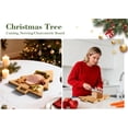 thumbnail image 6 of Acacia Wood Christmas Tree Cutting Board 15x12 Inch Charcuterie Board with Handle, Xmas Cheese Appetizer Tray, Wooden Decorative Serving Platter for Holiday Kitchen Party, 6 of 7