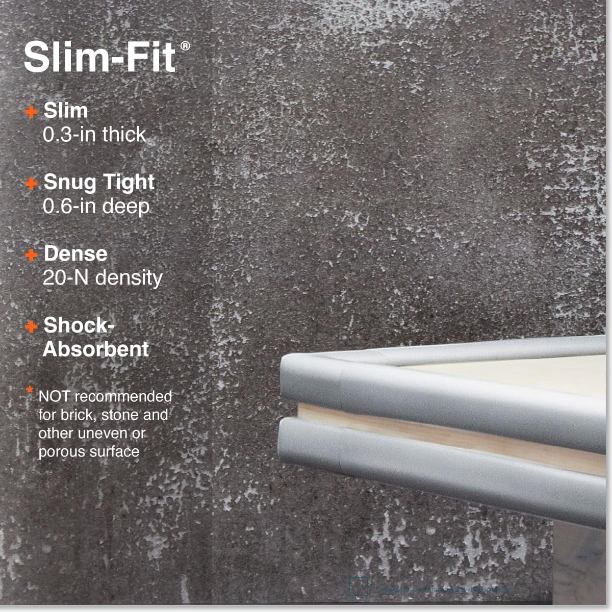 CATPAN HeftyFit Edge Corner Protector Baby Proofing (Large 15ft Edge 4 Corners), Heavy-Duty, Soft NBR Rubber Foam, Furniture Fireplace Safety Bumper Guard, 3M Adhesive, Oyster White (Oyster White)