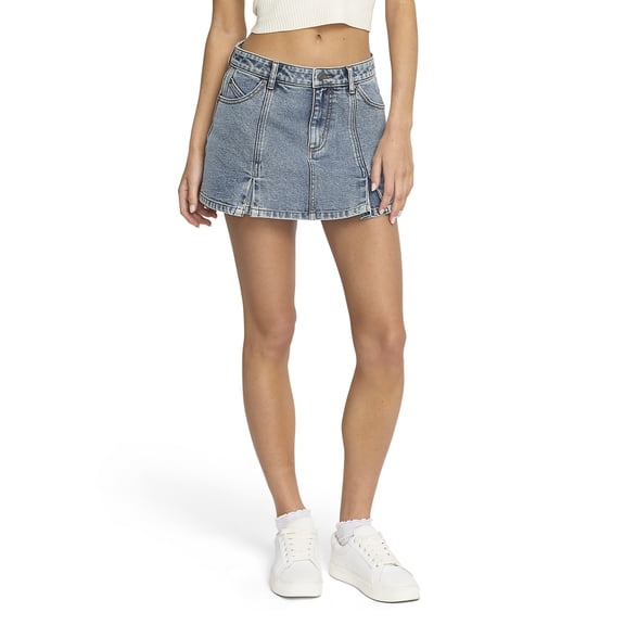 Mills by Millie Bobby Brown Women's Acid Wash Denim Skirt, Sizes 00-18