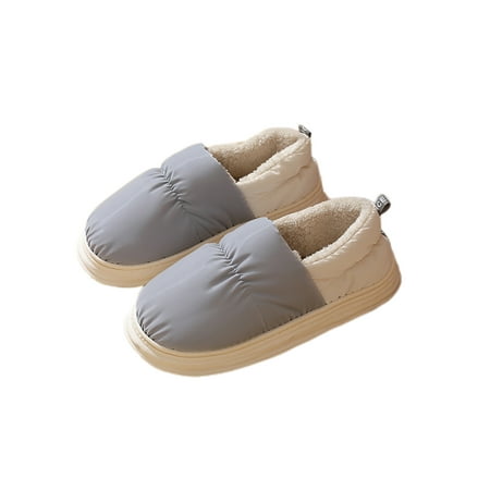 

Ritualay Men House Shoes Plush Lining Bootie Slipper Drawstring Winter Slippers Breathable Anti-Slip Home Shoe Indoor Bedroom Soft Sole Warm Boot Light Gray 8.5-9