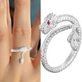 thumbnail image 2 of BKBP Pendulum Ring Dragon's Tail S925 Sterling Silver Open for Men Women Year Of Dragon Chinese Zodiac Ring Elegant Adjustable Minimalist Thumb Finger Rings Great Gift for Her, 2 of 4