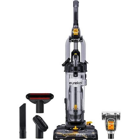 EUREKA NEU181D PowerSpeed Lightweight Powerful Upright Vacuum Cleaner for Carpet and Hard Floor  Pet Turbo  Black Yellow - New